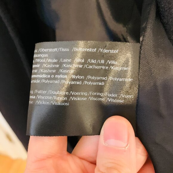 CINZIA ROCCA Black Wool Over Coat SIZE 6 - Picture 12 of 15